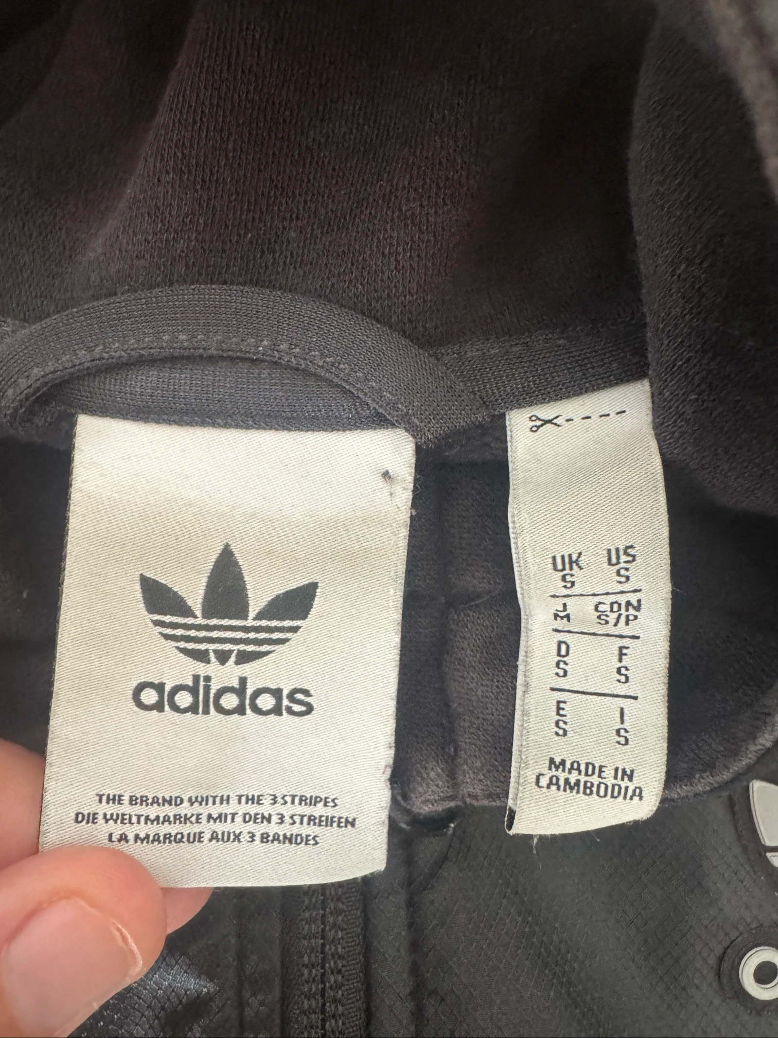 Adidas Originals Hooded Track Jacket Black White Full Zip Trefoil Retro Y2K Size S – photo 4